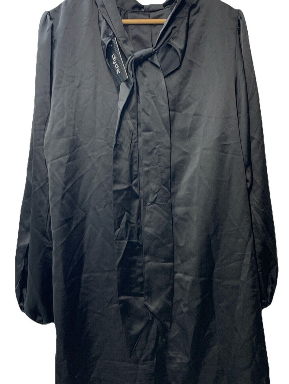 City Chic Women's Plus Size Dress Azalea Size 18 Black Long Full-length Sleeves